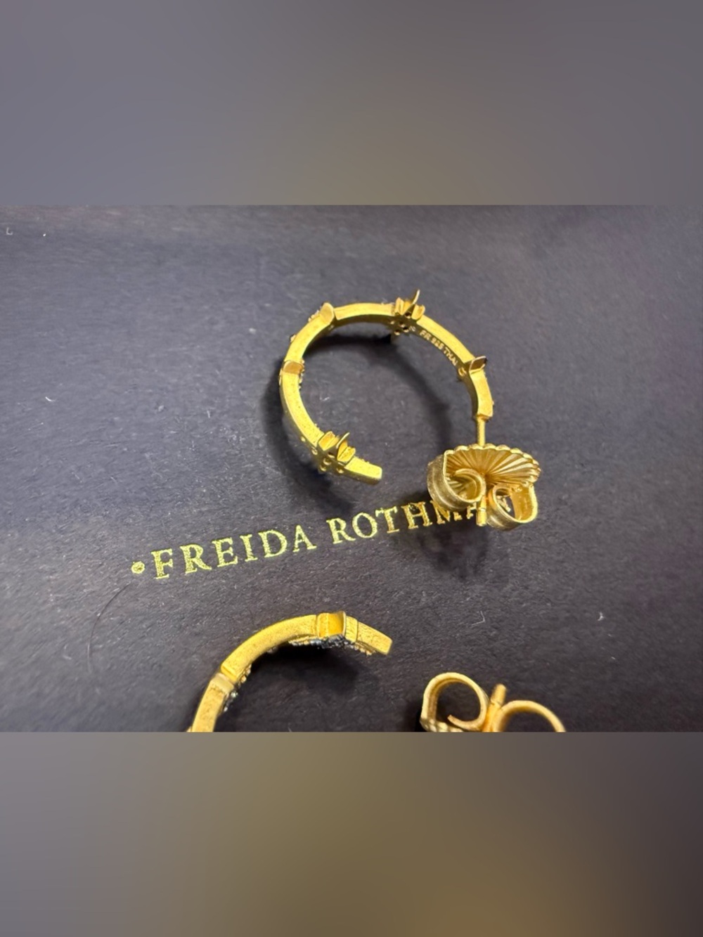 *NEW*Freida Rothman* CELESTIAL PERFECT HOOP EARRINGS - Picture 5 of 7
